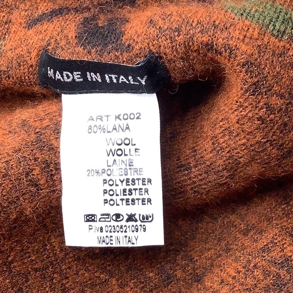 Rust and Black Floral Embroidered Wool Blend Jacket - Picture 9 of 12